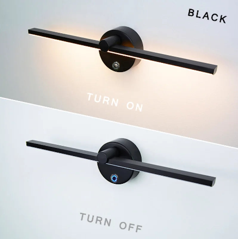 Lámpara de pared de vanidad LED lineal Decorbites™ de 41 cm con interruptor y rotación de 300°