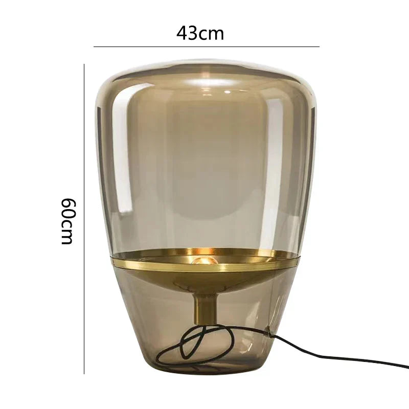 DecorBites™ Glass Table Lamps Indoor Bedside Lamp for Living Room LED Lighting