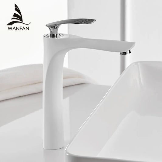 DecorBites™ Gold Chrome Finish Brass Basin Faucet Hot Cold Water Mixer