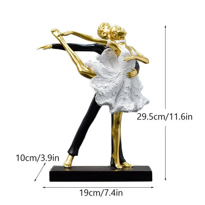 DecorBites™ Dancing Couple Sculpture: Romantic Wedding Engagement Figurine for Living Room Bedroom