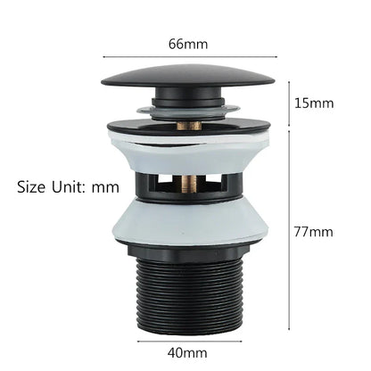 DecorBites™ Black Gold Pop Up Drain for Sink - Faucet Accessory Kit