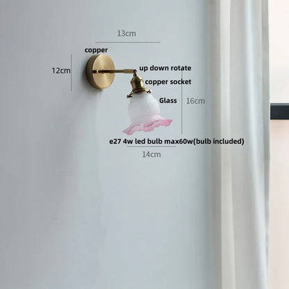 Apliques de pared LED DecorBites™ Crown Glass con interruptor de latón y accesorios para escaleras