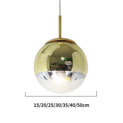 DecorBites™ Glass Ball Pendant Lights - Modern Electroplated Hanging Lamp Fixture