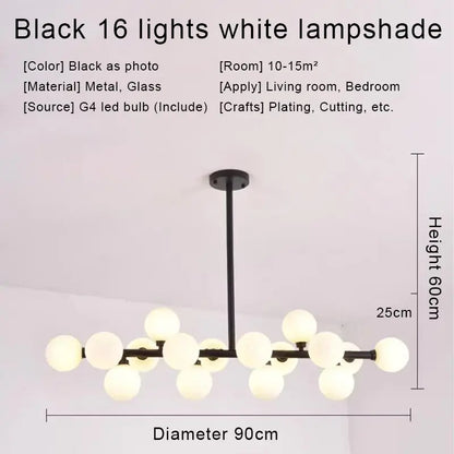 DecorBites™ Gold LED Chandelier, Modern Pendant Light for Living Room, Kitchen, Bedroom, Dining Room