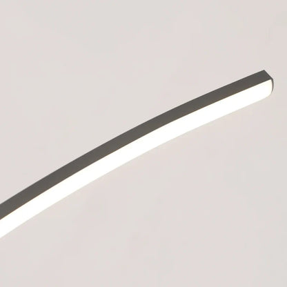 Modern Curved Bridge LED Pendant Light in Black or Gold