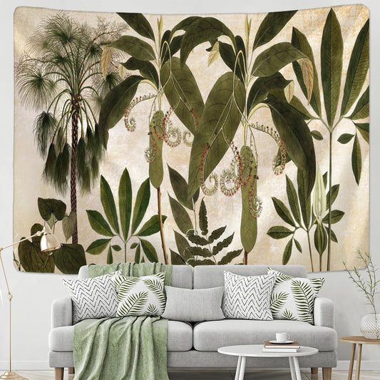 Tropical Banana Leaf Tapestry Wall Hanging by Decobites - Boho Chic Home Decor