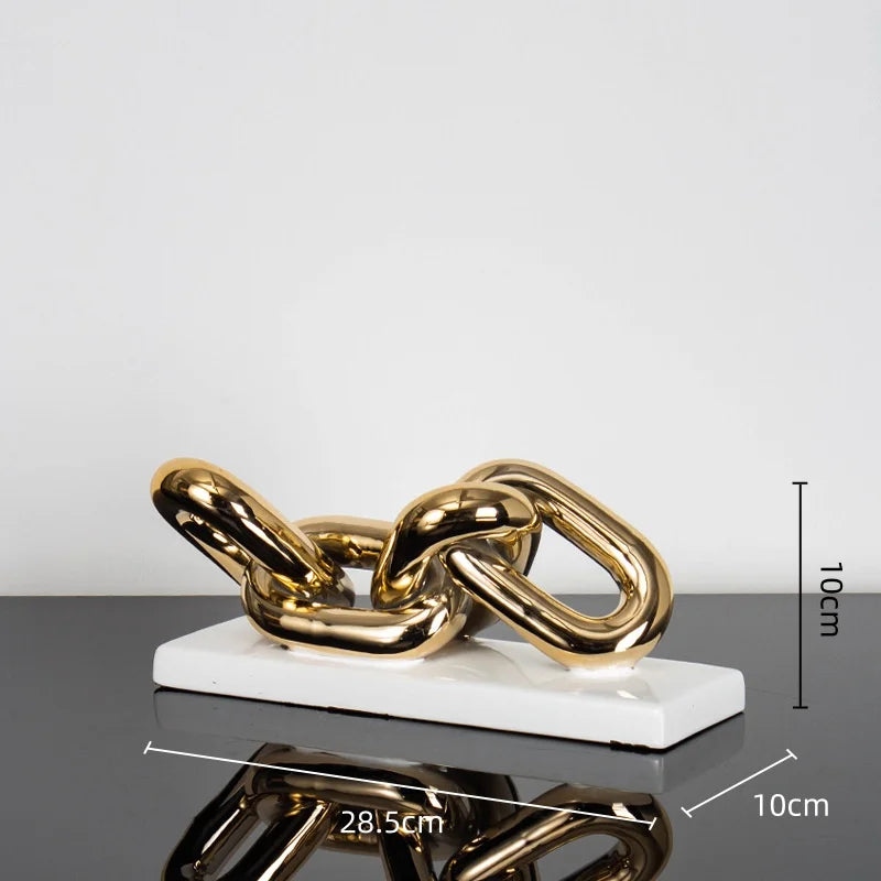 DecorBites™ Golden Chain Skeleton Lock Home Decoration Figurine