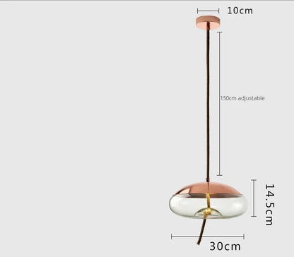 DecorBites™ Glass LED Chandeliers for Living Room Bedroom Kitchen Pendant Lamp