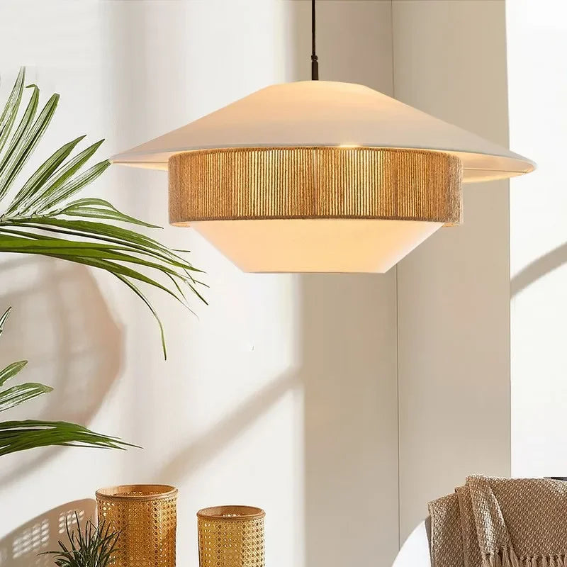 Decorbites™ Japanisches Hanfseil-Leuchter für Küche, Schlafzimmer und Hotel – Minimalistisches Wohnaccessoire