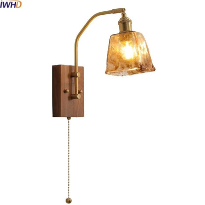 DecorBites™ Glass Copper LED Wall Lamp Modern Stair Light Fixtures applique murale