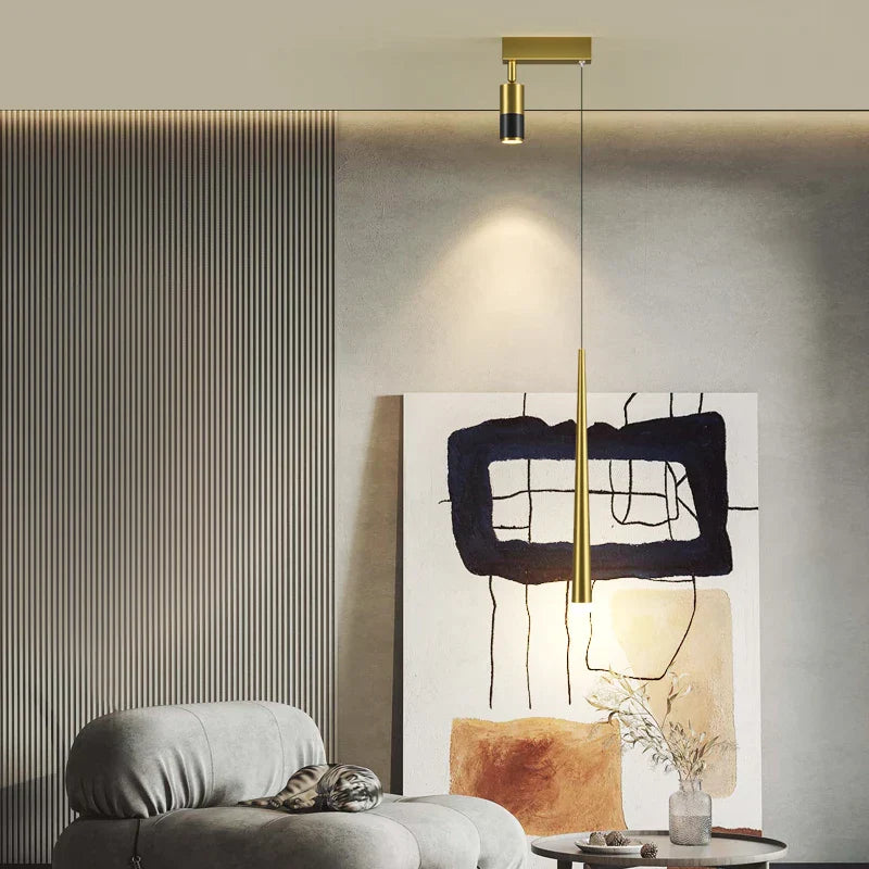 DecorBites™ Golden Pendant Chandelier for Bedroom & Living Room Décor