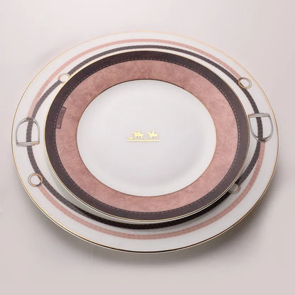 Vajilla DecorBites™ de porcelana fina: plato llano, taza de café, platillo, plato de servicio, taza de té