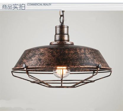 DecorBites™ Iron Pendant Lights for Dining Room, Cafe, Clothing Store - Industrial Retro Loft Style