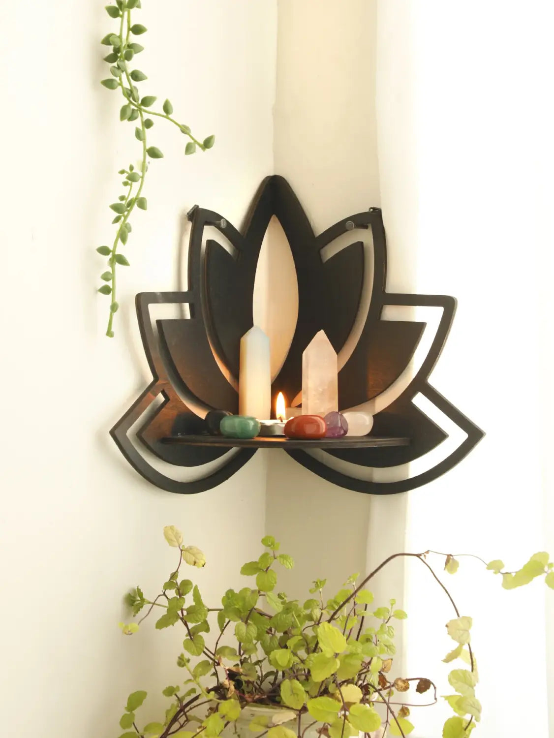 DecorBites™ Lotus Floating Wall Shelf - Multi-Style Home Decor