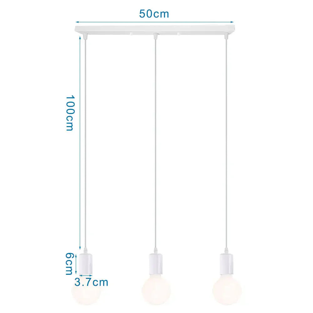 DecorBites™ Industrial Wood Pendant Chandelier for Dinning Living Room Kitchen LED Fixture