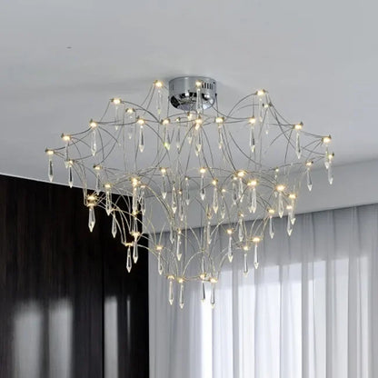 DecorBites™ Deluxe Crystal Star Lamp: Designer LED Lighting for Modern Living Room & Villa