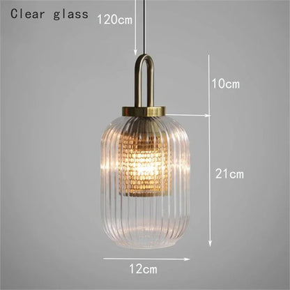 DecorBites™ Glass Stripe LED Pendant Lights for Stylish Indoor Home Decor
