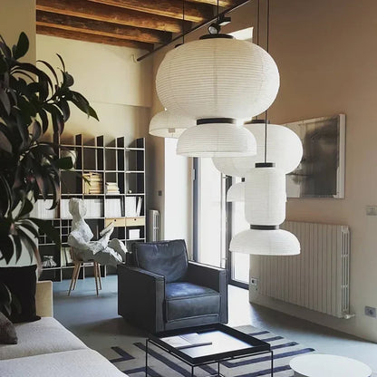 DecorBites™ Japanese Paper Pendant Lights Dining Room Chandelier