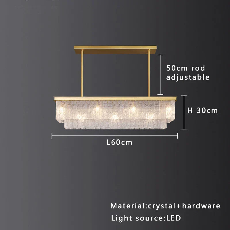 DecorBites™ Elegant Crystal Glass Chandelier for Luxury Home Decor