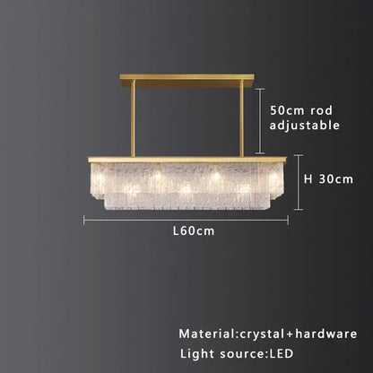 DecorBites™ Elegant Crystal Glass Chandelier for Luxury Home Decor