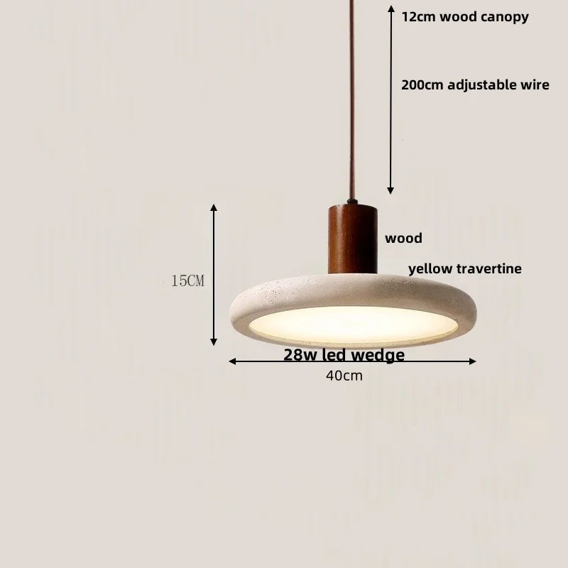 DecorBites™ LED Wood Pendant Lamp Dining Living Room Adjustable Light Fixture