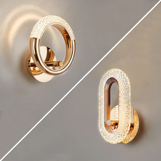 Lámpara de pared LED de cristal DecorBites™: Apliques nórdicos modernos para la decoración de la sala de estar o el dormitorio.