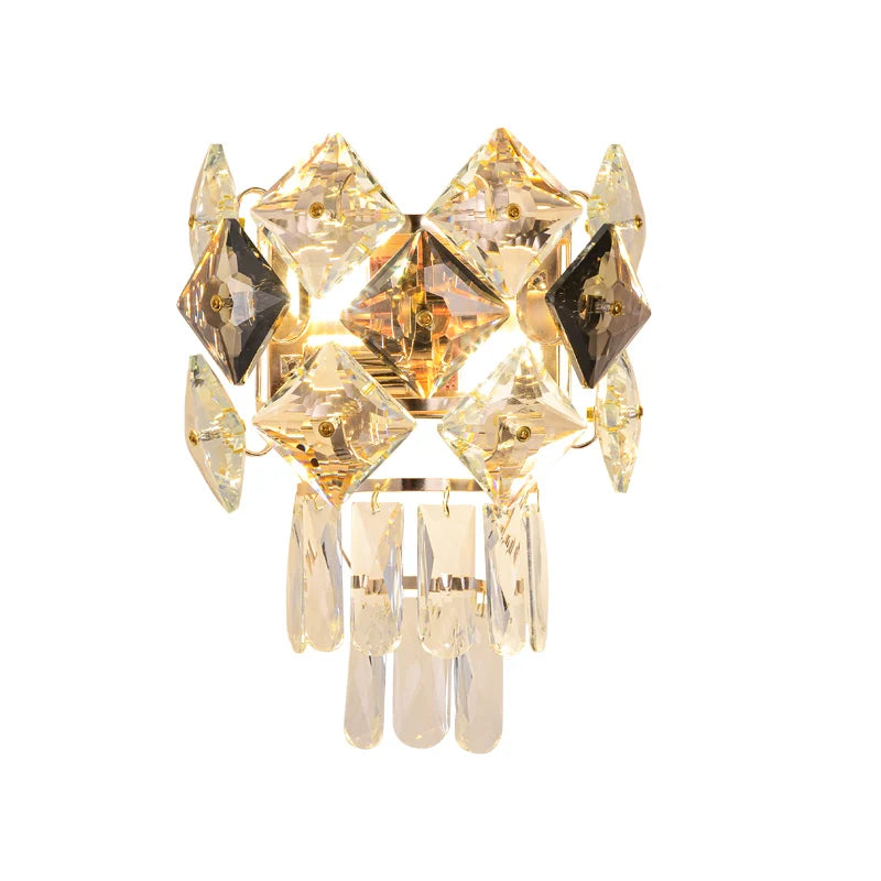 Aplique de pared DecorBites™ Crystal Gold de acero inoxidable con luz LED regulable