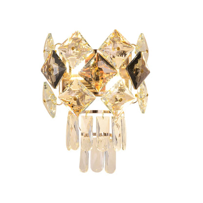 Aplique de pared DecorBites™ Crystal Gold de acero inoxidable con luz LED regulable