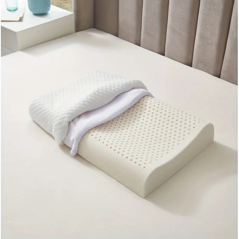 Decobites Latex Massage Pillow for Sleeping - Orthopedic Memory Foam Pillow