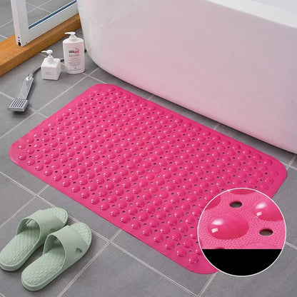 Decobites Non-Slip Bathtub Mat with Drain Hole and Suction Cups