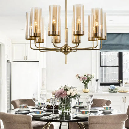 DecorBites™ Glass Chandelier: Elegant Nordic Design Hanging Lamp for Kitchen Island, Restaurant, and Home