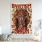 Decobites System Of A Down Rock Band Tapestry - Bohemian Room Decor Polyester Banner