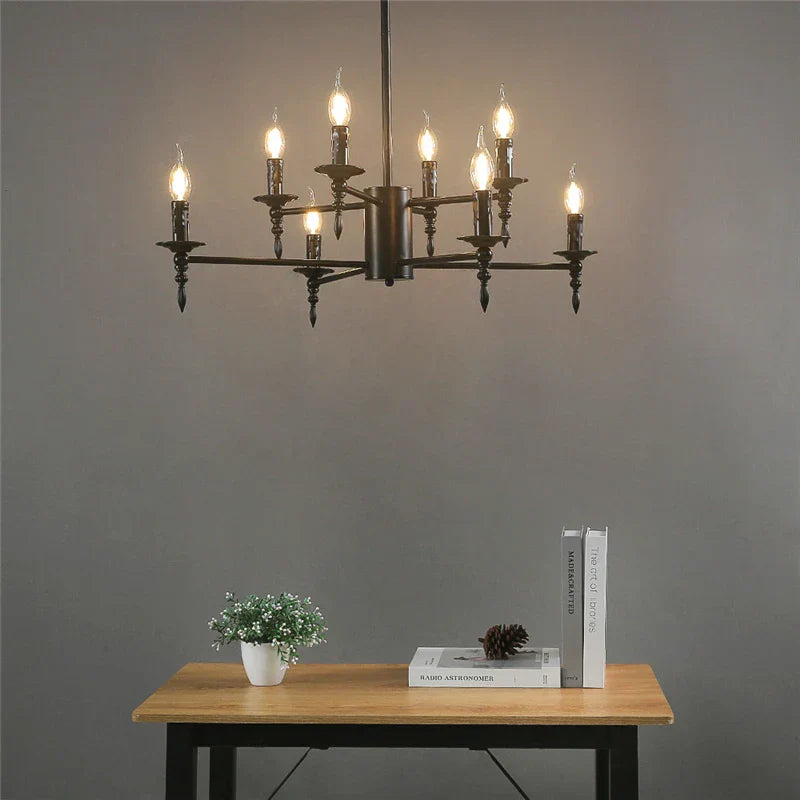 DecorBites™ Iron Art LED Candle Chandelier Pendant Light for Living Room & Kitchen