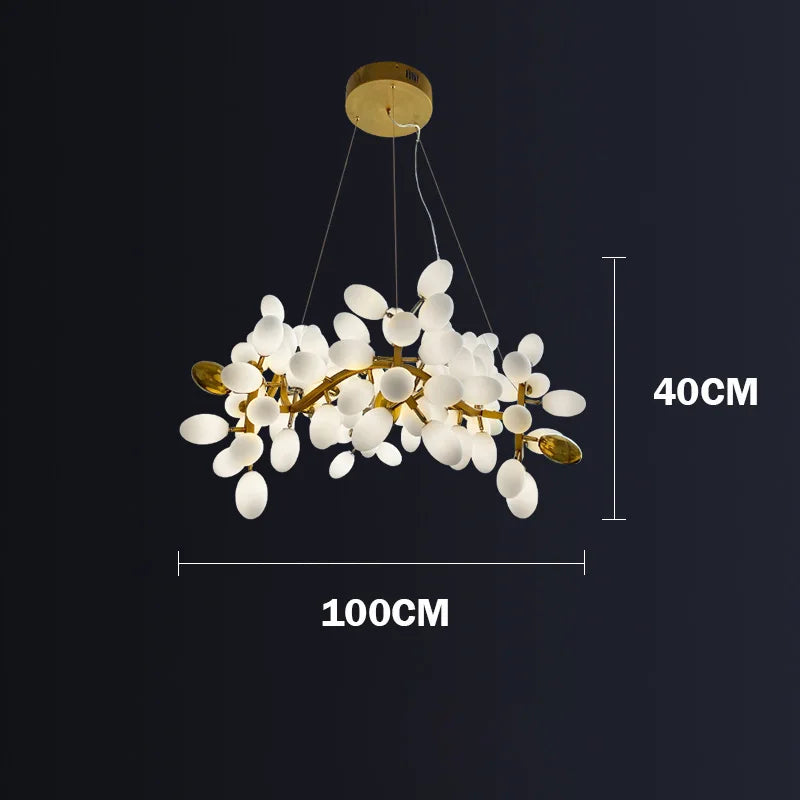 Lámparas colgantes de cristal en forma de candelabro de uva dorada Decorbites™ para sala de estar y comedor