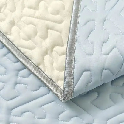 DecorBites™ Latex Cooling Mat Set: Washable, Soft, Breathable Bed Sheet - 3 Pieces