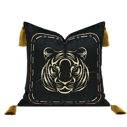 DecorBites™ Embossed Floral Cushion Cover European Style Champagne Throw Pillow Case