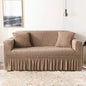 Decobites Plush Sofa Cover: 3D Thick Stretch Slipcover for Cozy Couch Protection