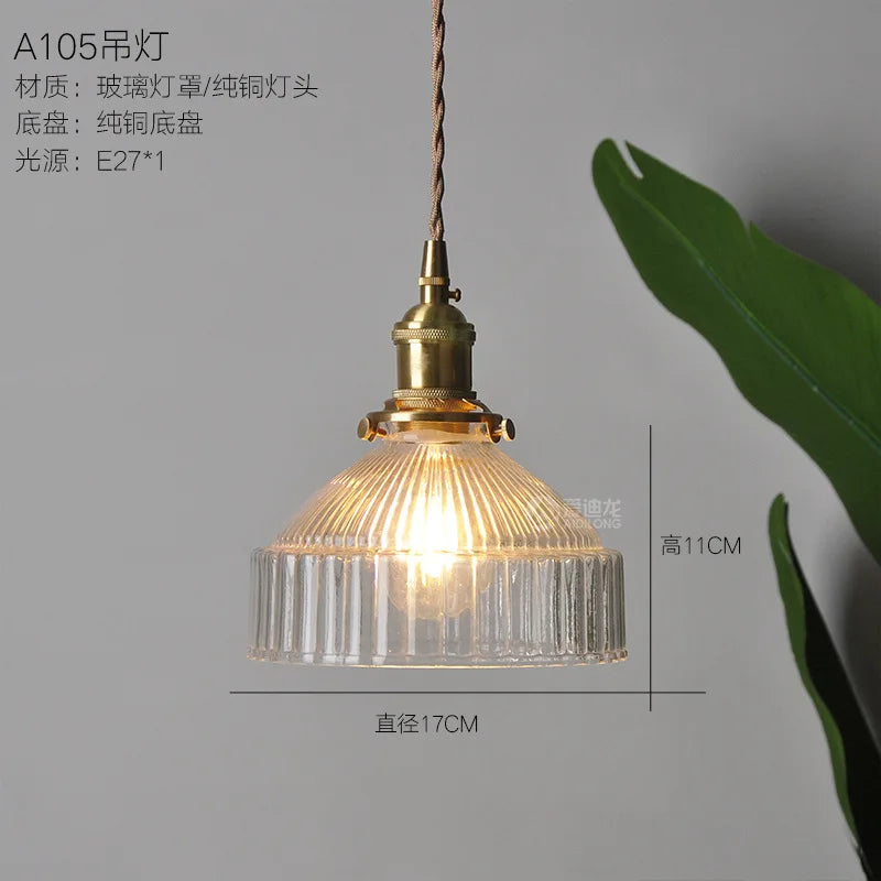 Lámpara colgante de latón LED Decorbites™ moderna con vidrio transparente para comedor