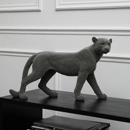 DecorBites™ Leopard Flocking Sculpture Cheetah Pendant Home Decor Figurine