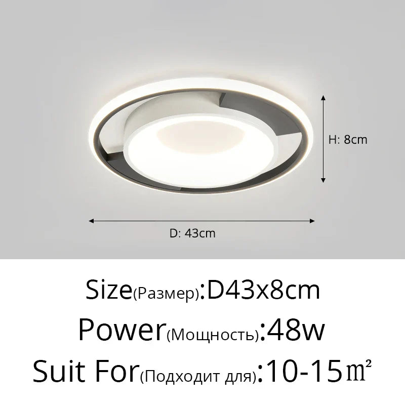 DecorBites™ LED Chandelier: Simple Modern Ceiling Lamps with Remote for Home, Bedroom, and Balcony