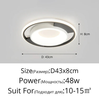 DecorBites™ LED Chandelier: Simple Modern Ceiling Lamps with Remote for Home, Bedroom, and Balcony