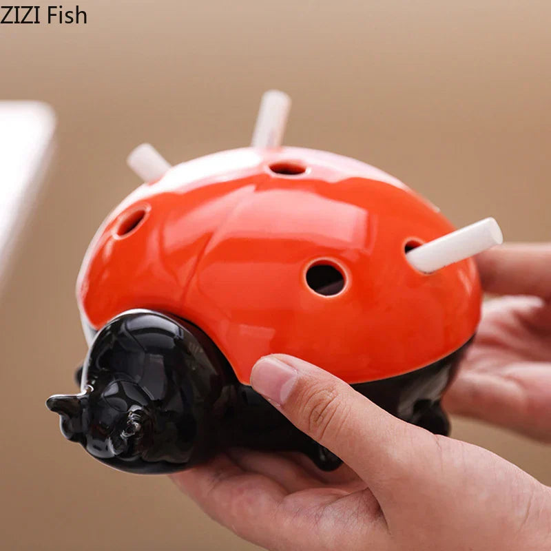 Ladybug Ceramic Ashtray