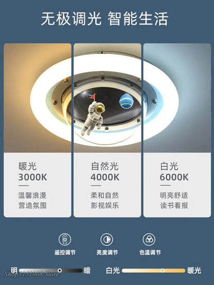 DecorBites™ Astronaut Spaceman Planet Kids Room Ceiling Lamp
