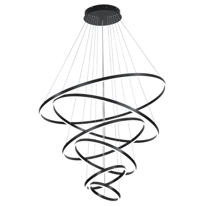 DecorBites™ Circle Ring Art Chandelier for Duplex Villa Staircase Hall Living Room