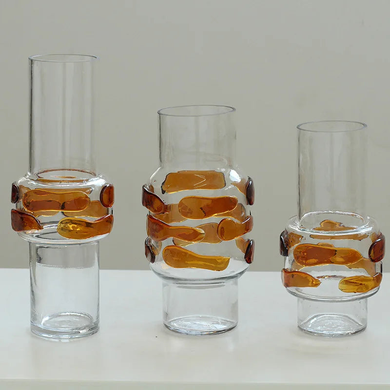 DecorBites™ Clear Glass Vase Bubble Floral Arrangement Room Decoration