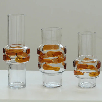 DecorBites™ Clear Glass Vase Bubble Floral Arrangement Room Decoration