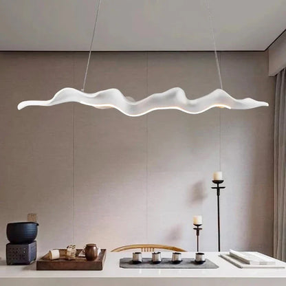 DecorBites™ Leaf Pendant Light: Modern Wood Hanging Lamp for Kitchen Dining Office Decor