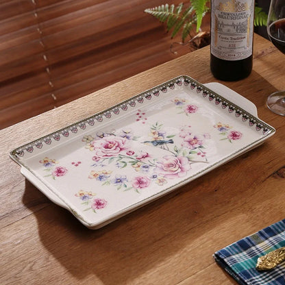 DecorBites™ Ice Crack Tray: Moroccan Food Plate, Middle East Holder Tray for Home Kitchen