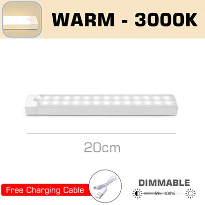 DecorBites™ LED Motion Sensor Night Light: Rechargeable and Magnetic Wall Lamp