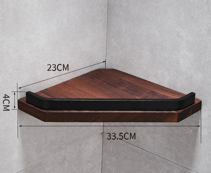 مجموعة حمام DecorBites™ باللون الأسود الجوزي: رف مناشف، بار، رف، حامل ورق تواليت، حامل فرشاة